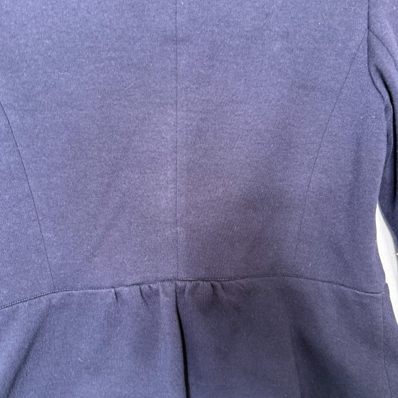 Talbots Navy Blue Blazer Peter Pan Collar Cloth Buttons Sz 4P Academia Nautical - Picture 10 of 11